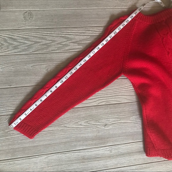 HANDMADE Vibrant Red Knit Sweater Made By Grandma - Picture 6 of 9